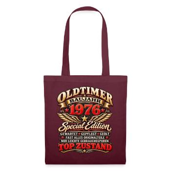 Oldtimer Baujahr 1976 – Special Edition - Stoffbeutel - Burgunderrot - Vorne