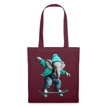 Elefant Freestyle - Stoffbeutel - Burgunderrot - Vorne