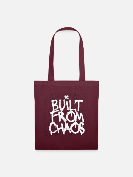 Aus Chaos gebaut - Stoffbeutel - Burgunderrot