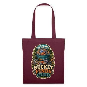 BUCKET FINDS CLUB - Stoffbeutel - Burgunderrot - Vorne