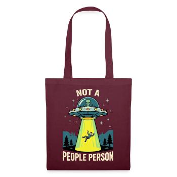 Not a People Person UFO - Stoffbeutel - Burgunderrot - Vorne