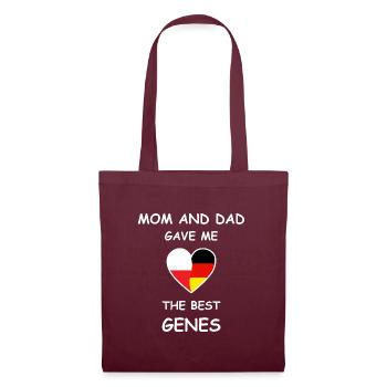 Polen Deutschland Wurzeln - The Best Genes - Stoffbeutel - Burgunderrot - Vorne
