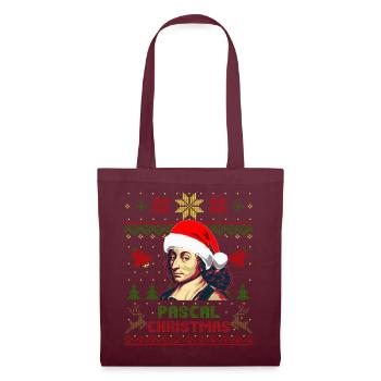 Blaise Pascal Pascal Weihnachten - Stoffbeutel - Burgunderrot - Vorne