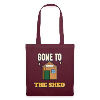 Gone To The Shed Lustiger Gartenschuppen Papa Tee - Stoffbeutel - Burgunderrot - Vorne