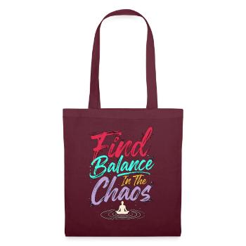 Yoga Instructor Find Balance In Meditation Coach - Stoffbeutel - Burgunderrot - Vorne