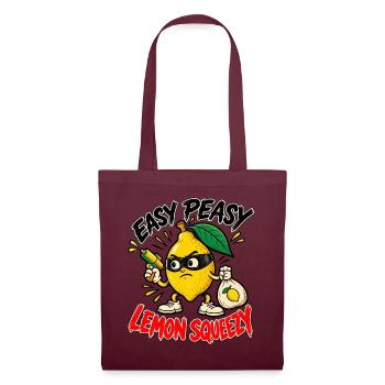 Easy Peasy Lemon Squeezy – Freche Zitrone - Stoffbeutel - Burgunderrot - Vorne