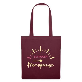 Menopause Frauen Östrogen - Stoffbeutel - Burgunderrot - Vorne