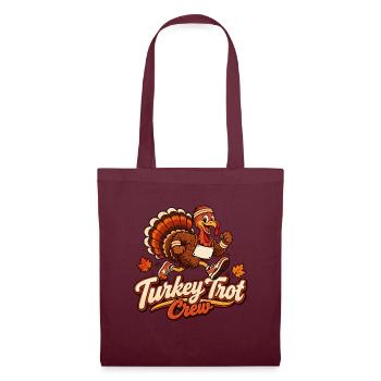 Anpassbares Turkey Trot Crew Shirt – Laufteam - Stoffbeutel - Burgunderrot - Vorne