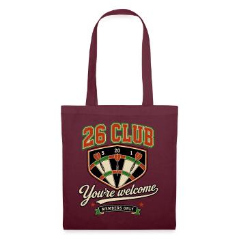 Darts Shirt, 26 Club, You're Welcome  - Stoffbeutel - Burgunderrot - Vorne