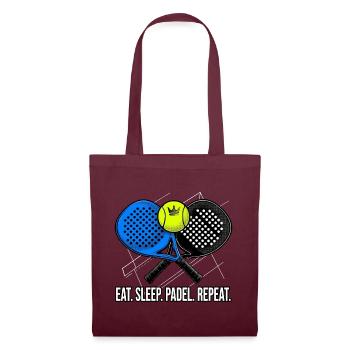 Padel, Padel-Sport, Padel-Humor - Stoffbeutel - Burgunderrot - Vorne
