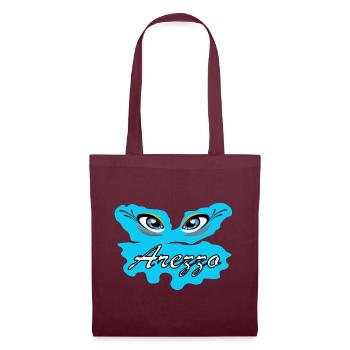 Arezza Blue Eyes-Logo auf Splash - Stoffbeutel - Burgunderrot - Vorne