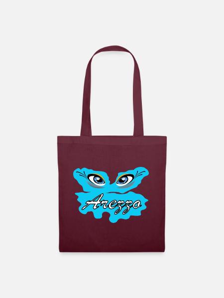 Arezza Blue Eyes-Logo auf Splash - Stoffbeutel - Burgunderrot