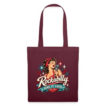 Rockabilly-Sänger – Sing It Loud 1952 - Stoffbeutel - Burgunderrot - Vorne