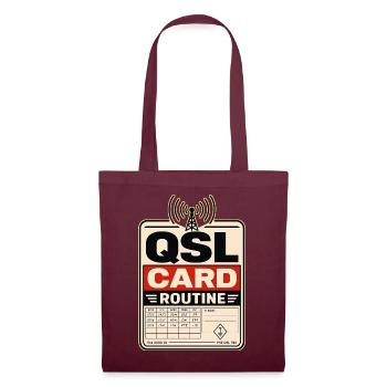 QSL CARD ROUTINE - Stoffbeutel - Burgunderrot - Vorne
