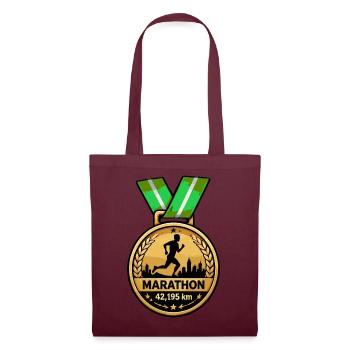 Marathonmedaille Stadtlauf 42km - Stoffbeutel - Burgunderrot - Vorne