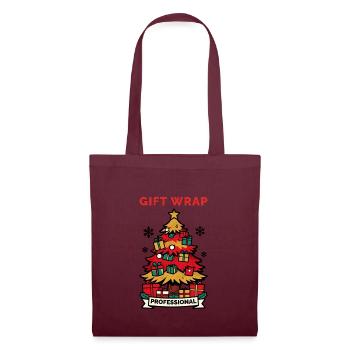 Weihnachtsbaum von Gift Wrap Pro - Stoffbeutel - Burgunderrot - Vorne