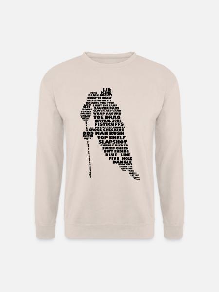 Sprache der Hockey (Schwarz) - Unisex Pullover - Sand