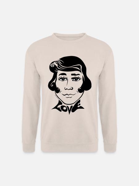 60s Love Sixties unisex Gesicht divers trans - Unisex Pullover - Sand