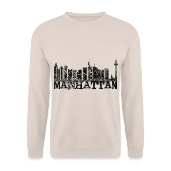 Mainhattan FFM - Unisex Pullover - Sand - Vorne - Alina (178cm) & Michal (187cm)