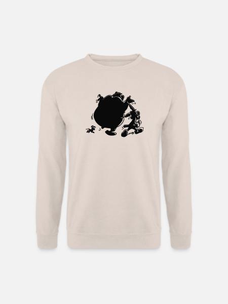 Asterix & Obelix mit Idefix Schatten - Unisex Pullover - Sand