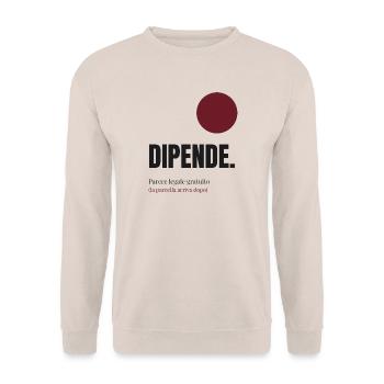 Es hängt von kostenloser Rechtsmeinung ab, ironischer Anwalt - Unisex Pullover - Sand - Vorne - Alina (178cm) & Michal (187cm)