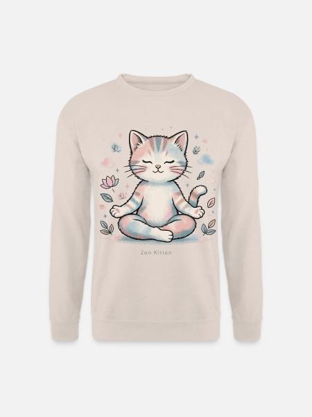 🐾 Zen-Kätzchen - Unisex Pullover - Sand
