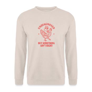 Undiagnosed But Something Ain't Right Lustig - Unisex Pullover - Sand - Vorne - Alina (178cm) & Michal (187cm)