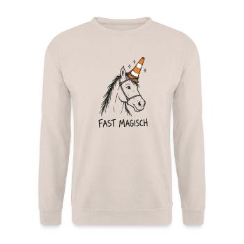 fast magisch - Unisex Pullover - Sand - Vorne - Alina (178cm) & Michal (187cm)