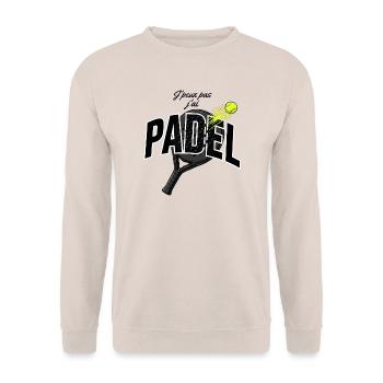 Padel, Racket, ich liebe Padel - Unisex Pullover - Sand - Vorne - Alina (178cm) & Michal (187cm)