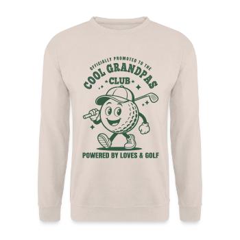 Cool Grandpas Club Golf - Unisex Pullover - Sand - Vorne - Alina (178cm) & Michal (187cm)