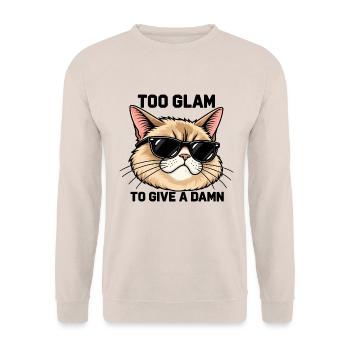Cool Cat Sunglasses - Unisex Pullover - Sand - Vorne - Alina (178cm) & Michal (187cm)