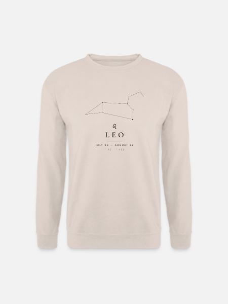 Sternzeichen Löwe – echte Sternkarte - Unisex Pullover - Sand