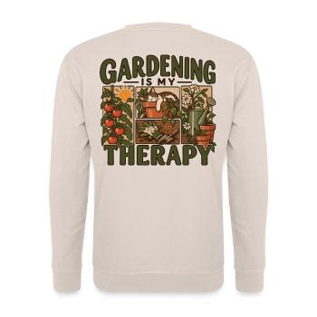 Gardening Is My Therapy - Unisex Pullover - Sand - Hinten - Michal (187cm)