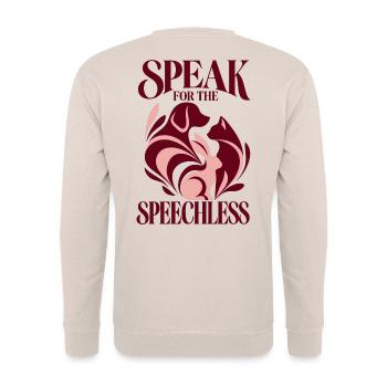 Speak For The Speechless - Unisex Pullover - Sand - Hinten - Michal (187cm)