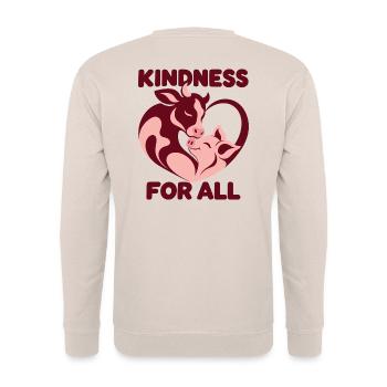Kindness For All Animals - Unisex Pullover - Sand - Hinten - Michal (187cm)