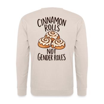 Cinnamon Rolls Not Gender Roles - Unisex Pullover - Sand - Hinten - Michal (187cm)