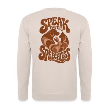 Speak For The Speechless - Unisex Pullover - Sand - Hinten - Michal (187cm)