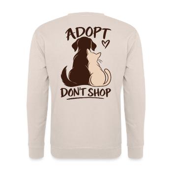 Adopt Don’t Shop Dog & Cat - Unisex Pullover - Sand - Hinten - Michal (187cm)