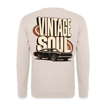 Vintage Soul Classic Car - Unisex Pullover - Sand - Hinten - Michal (187cm)