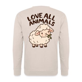 Love All Animals - Unisex Pullover - Sand - Hinten - Michal (187cm)