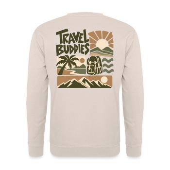 Travel Buddies Adventure - Unisex Pullover - Sand - Hinten - Michal (187cm)