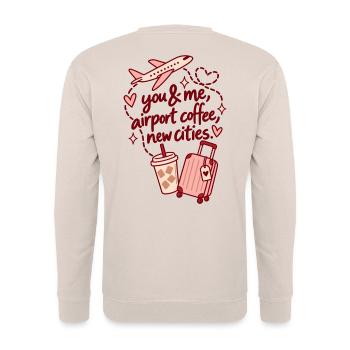 You & Me – New Cities - Unisex Pullover - Sand - Hinten - Michal (187cm)