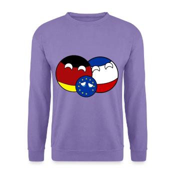 Countryball Germany France EU - Brexit - Unisex Pullover - Lavendel - Vorne