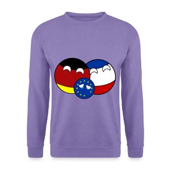 Countryball Germany France EU - Brexit - Unisex Pullover - Lavendel - Vorne
