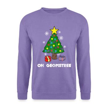 Oh Geometry Math Teacher Mathematics Christmas - Unisex Pullover - Lavendel - Vorne