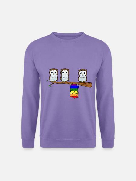 LGBT Owl - Unisex Pullover - Lavendel