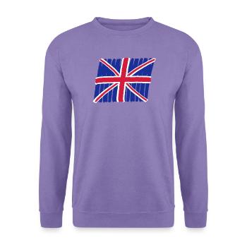UK GB Flag 3-color - Unisex Pullover - Lavendel - Vorne