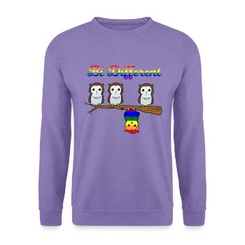 Bi Different Bisexual Pride Lustig Fun Bi Spruch - Unisex Pullover - Lavendel - Vorne