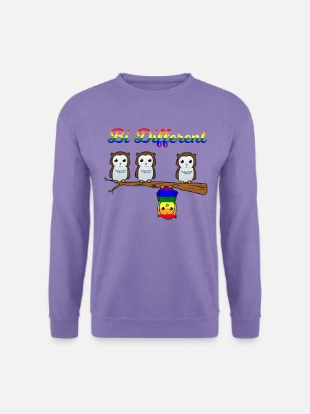 Bi Different Bisexual Pride Lustig Fun Bi Spruch - Unisex Pullover - Lavendel