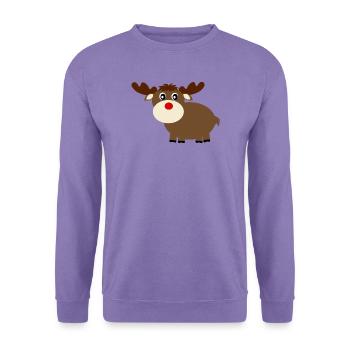 Rentier Elche cute Weihnachten lustige Geschenke - Unisex Pullover - Lavendel - Vorne